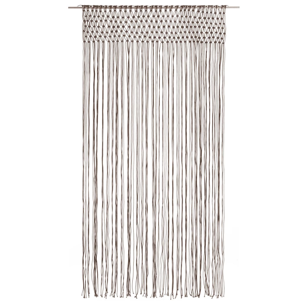 Perdea macrame, gri taupe,140 x 240 cm, bumbac