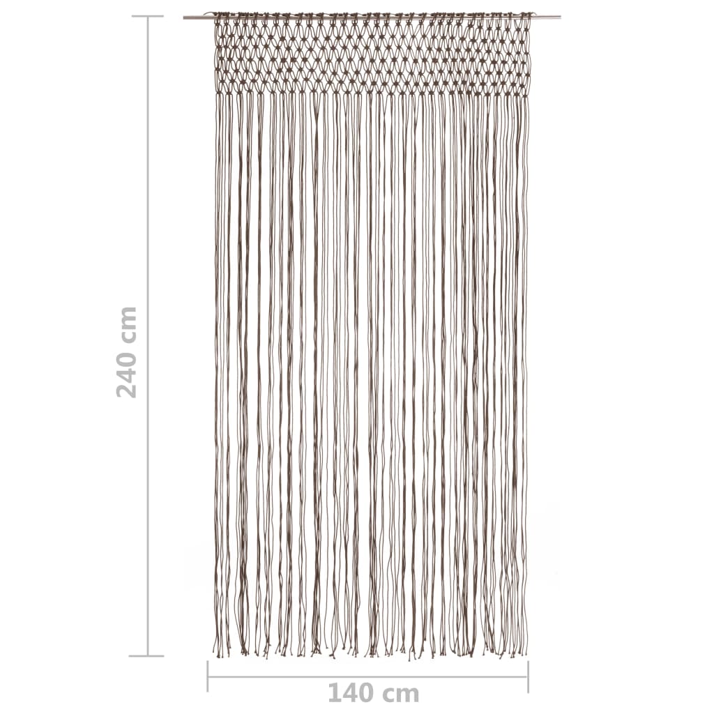 Perdea macrame, gri taupe,140 x 240 cm, bumbac