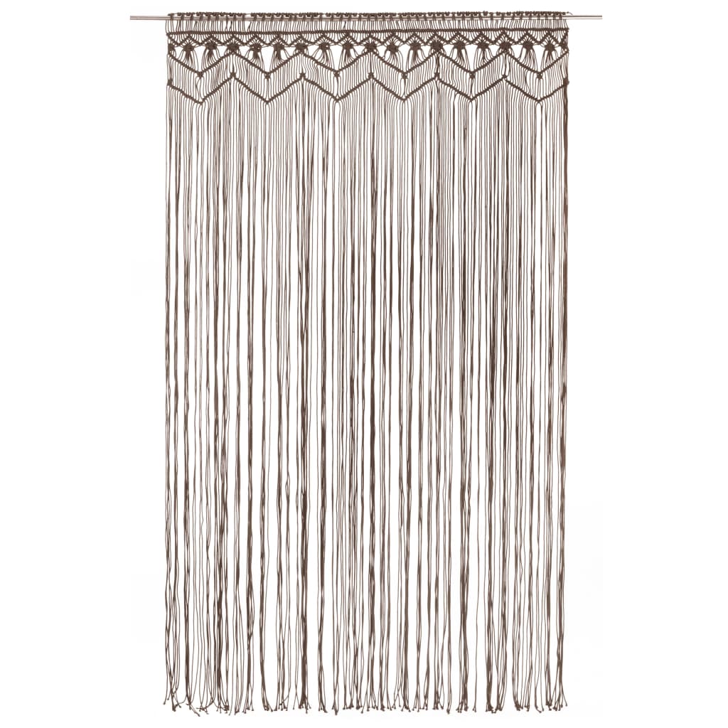 Perdea macrame, gri taupe,140 x 240 cm, bumbac