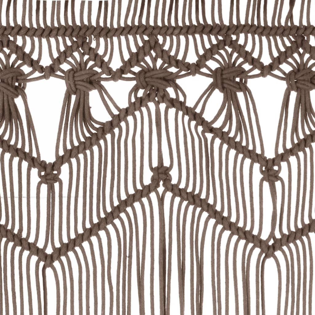 Perdea macrame, gri taupe,140 x 240 cm, bumbac