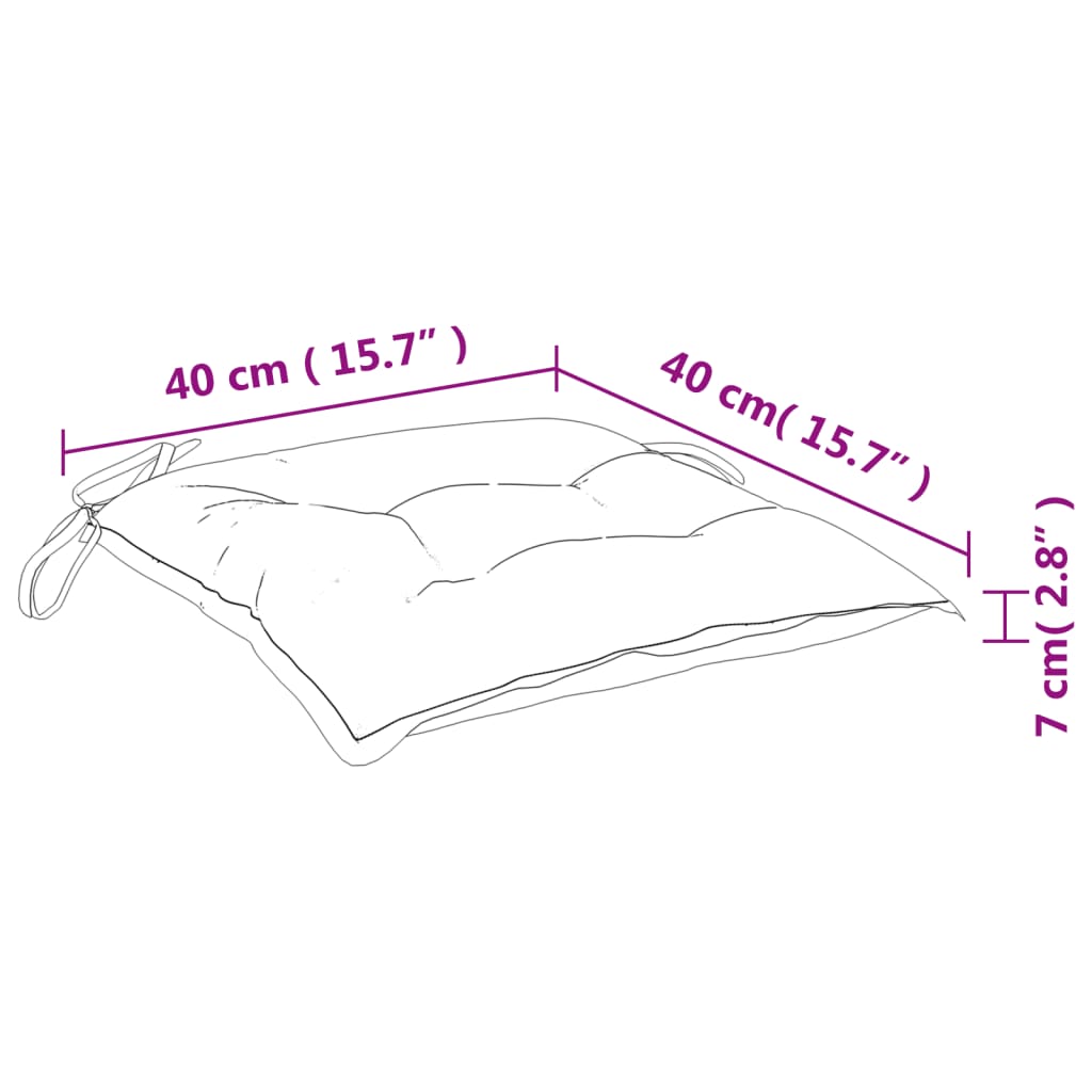 Perne de scaun, 2 buc., antracit, 40x40x7 cm, textil oxford