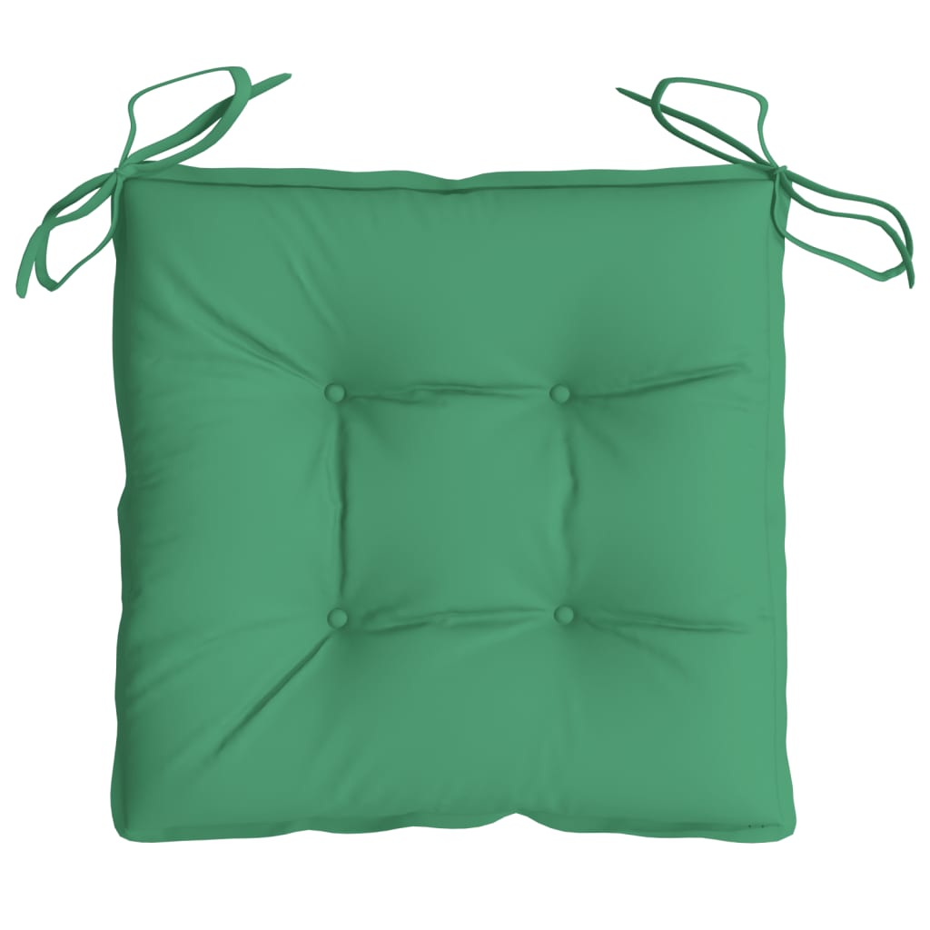 Perne de scaun, 2 buc., verde, 40x40x7 cm, textil oxford