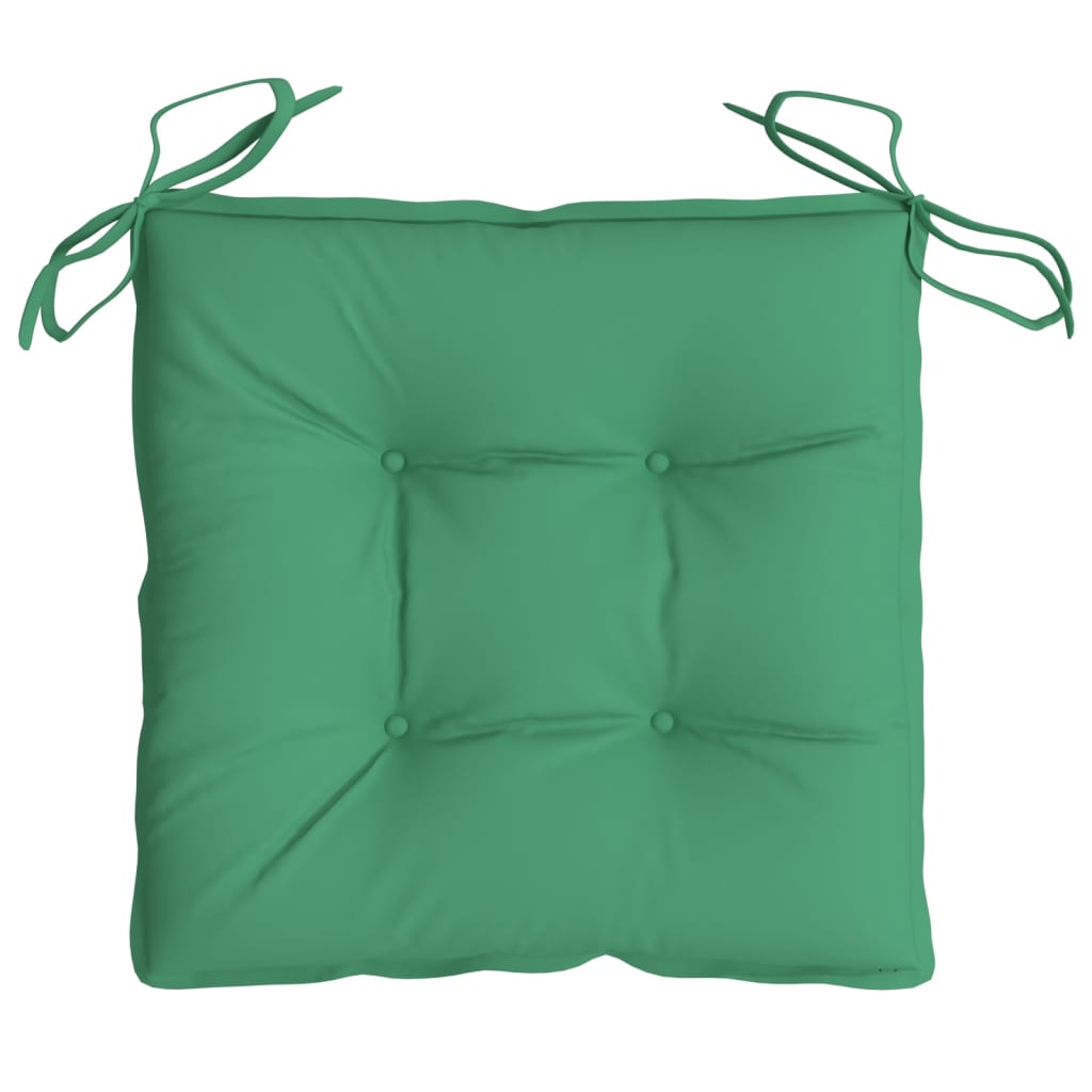 Perne de scaun, 6 buc., verde, 50 x 50 x 7 cm, textil