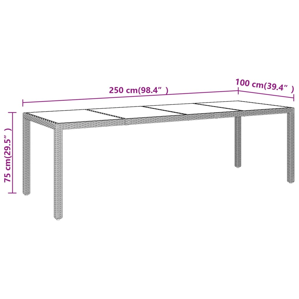 Set mobilier de grădină, 11 piese, maro, poliratan