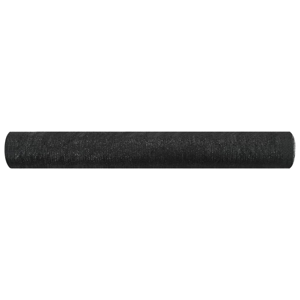 Plasă protecție intimitate, negru, 1,5x25 m, HDPE, 75 g/m²