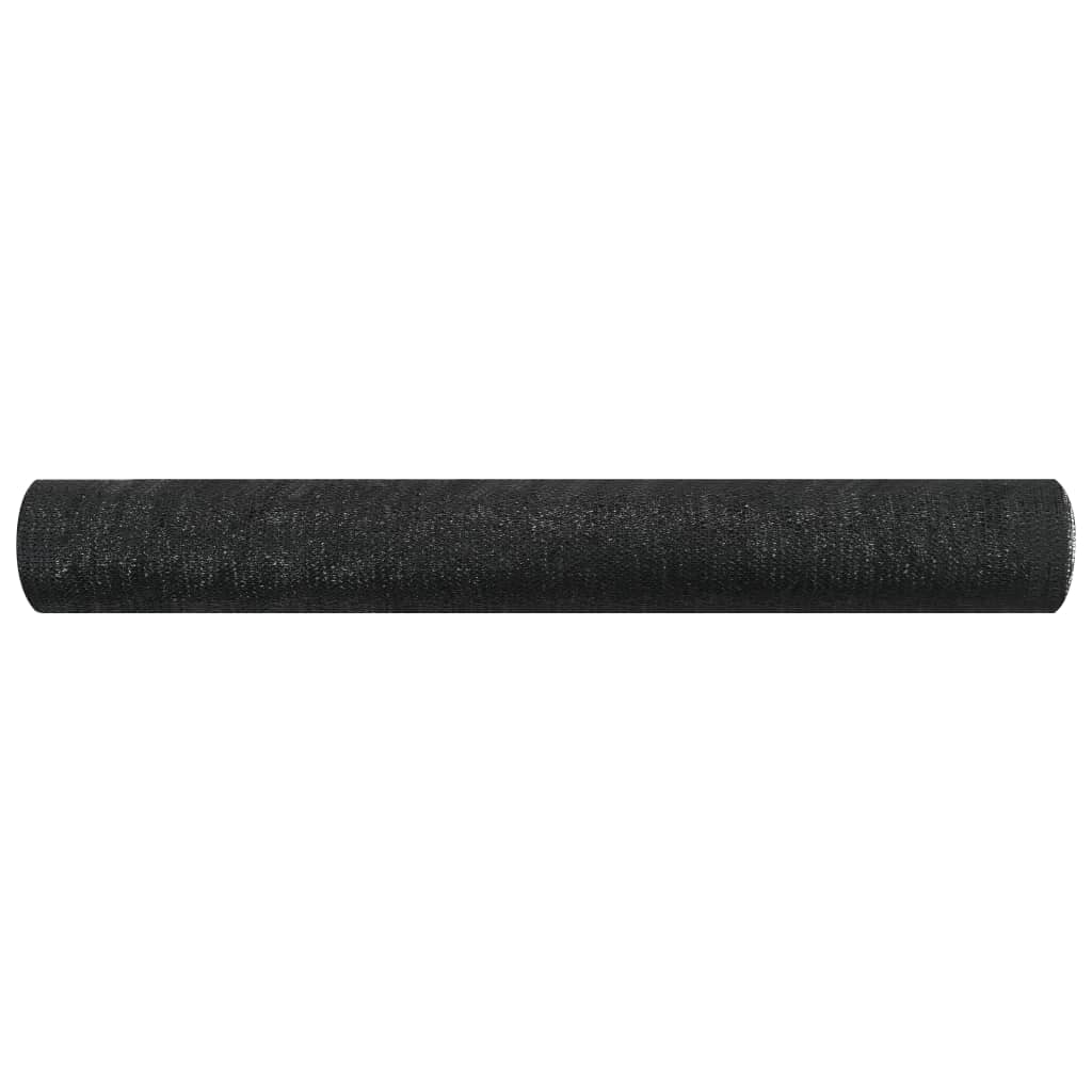 Plasă protecție intimitate, negru, 2x25 m, HDPE, 75 g/m²