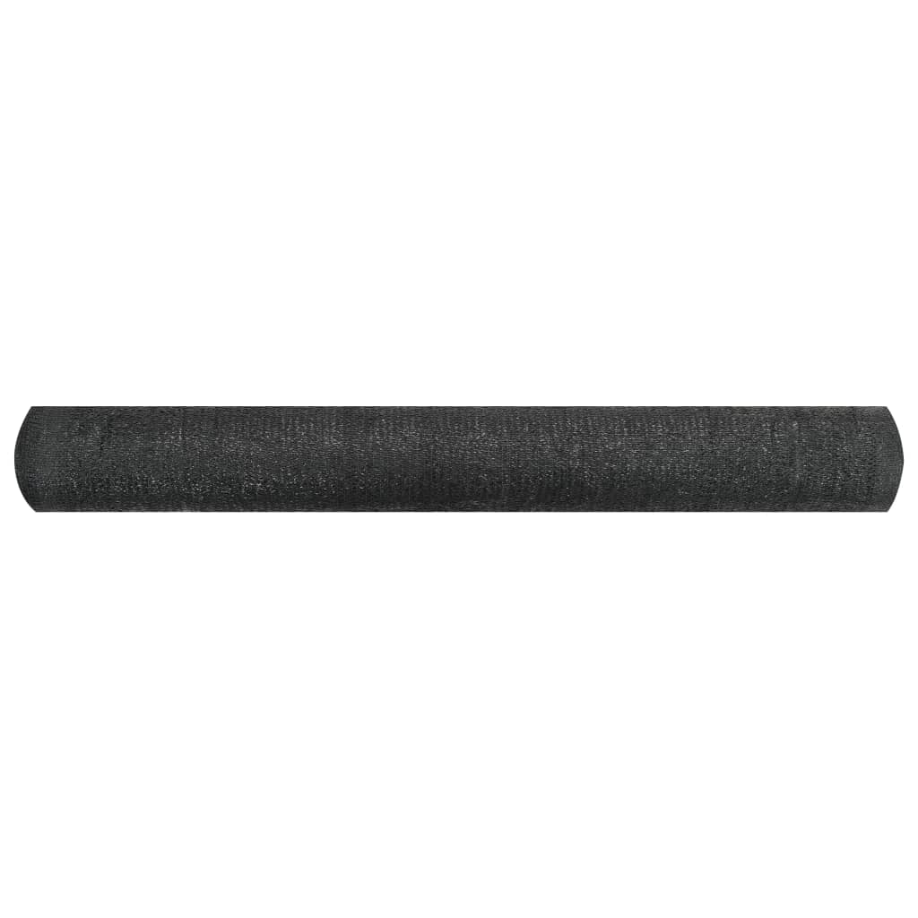 Plasă protecție intimitate, negru, 1,5x25 m, HDPE, 195 g/m²