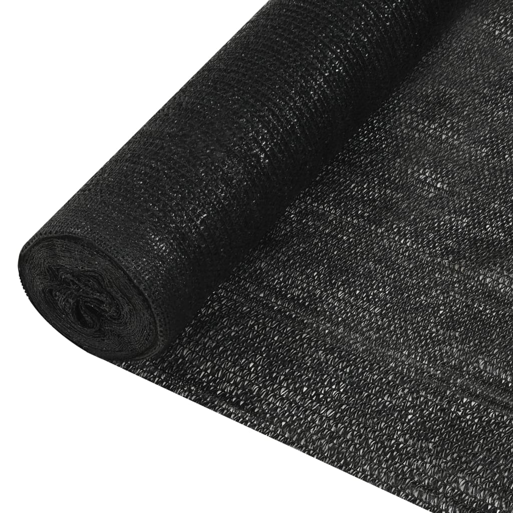 Plasă protecție intimitate, negru, 1,5x50 m, HDPE, 195 g/m²