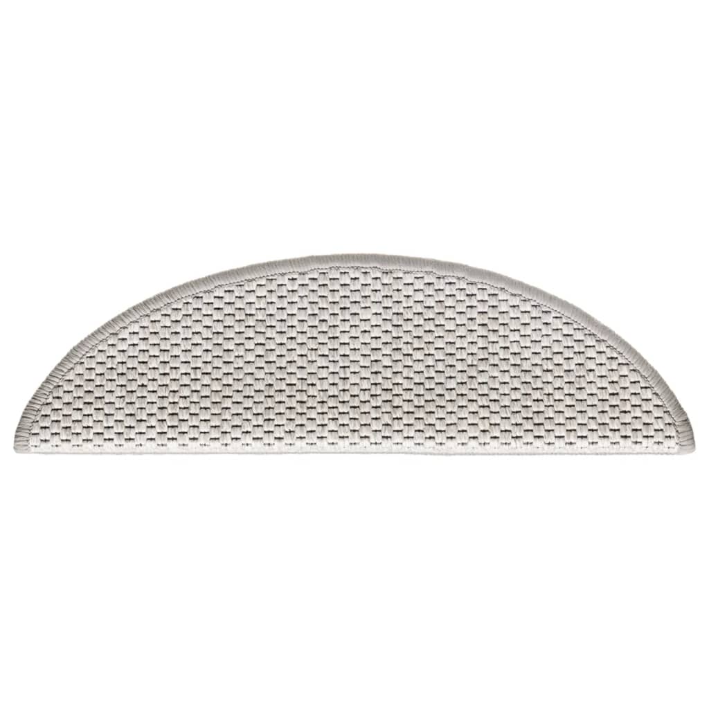 Covoraș scări autoadeziv aspect sisal 15 buc. platină 56x17x3cm