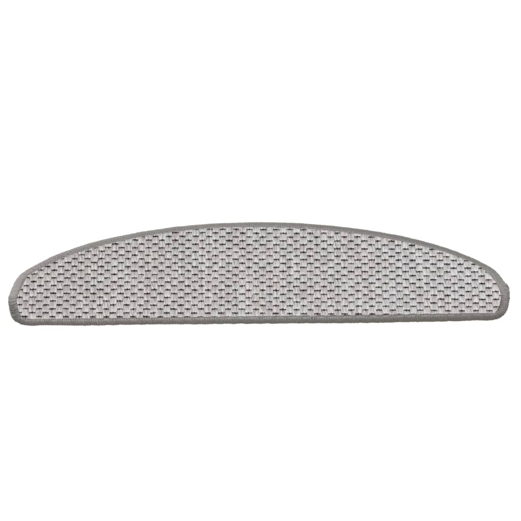 Covoraș scări autoadeziv 15 buc platină 65x21x4 cm aspect sisal