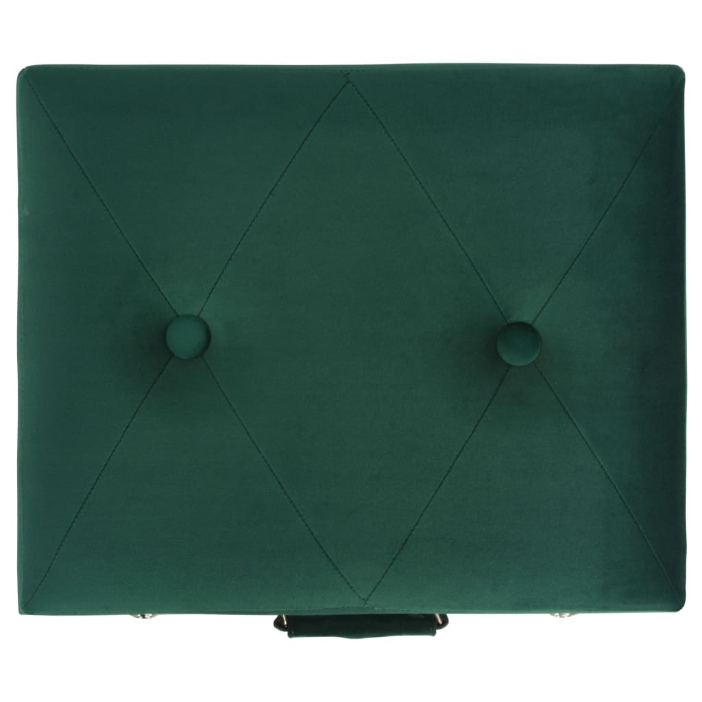 Taburet de depozitare, verde, 40 cm, catifea