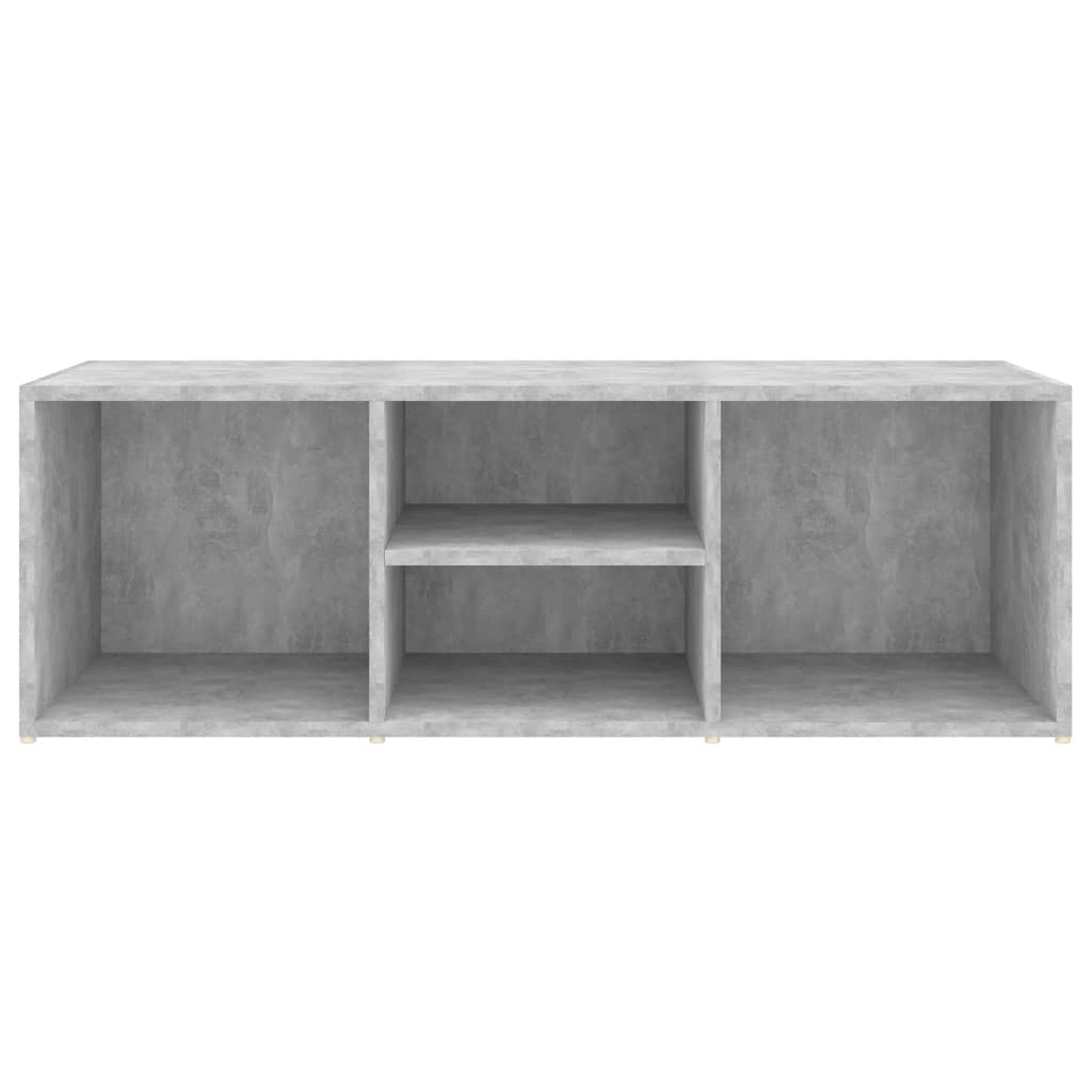 Bancă depozitare pentru pantofi, gri beton, 105x35x35 cm, lemn