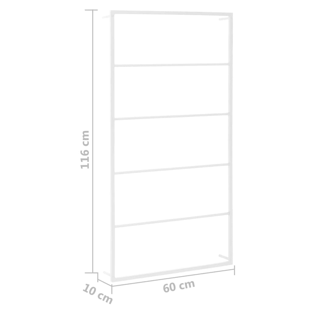 Suport de prosoape, alb, 60x10x116 cm, oțel