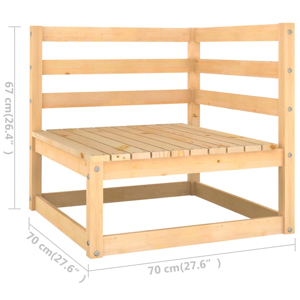 Set mobilier grădină cu perne, 2 piese, lemn masiv de pin