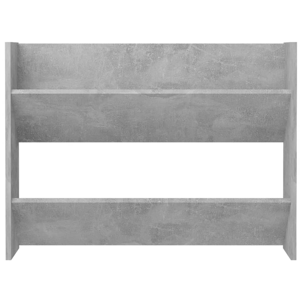 Pantofar de perete, gri beton, 80x18x60 cm, lemn prelucrat