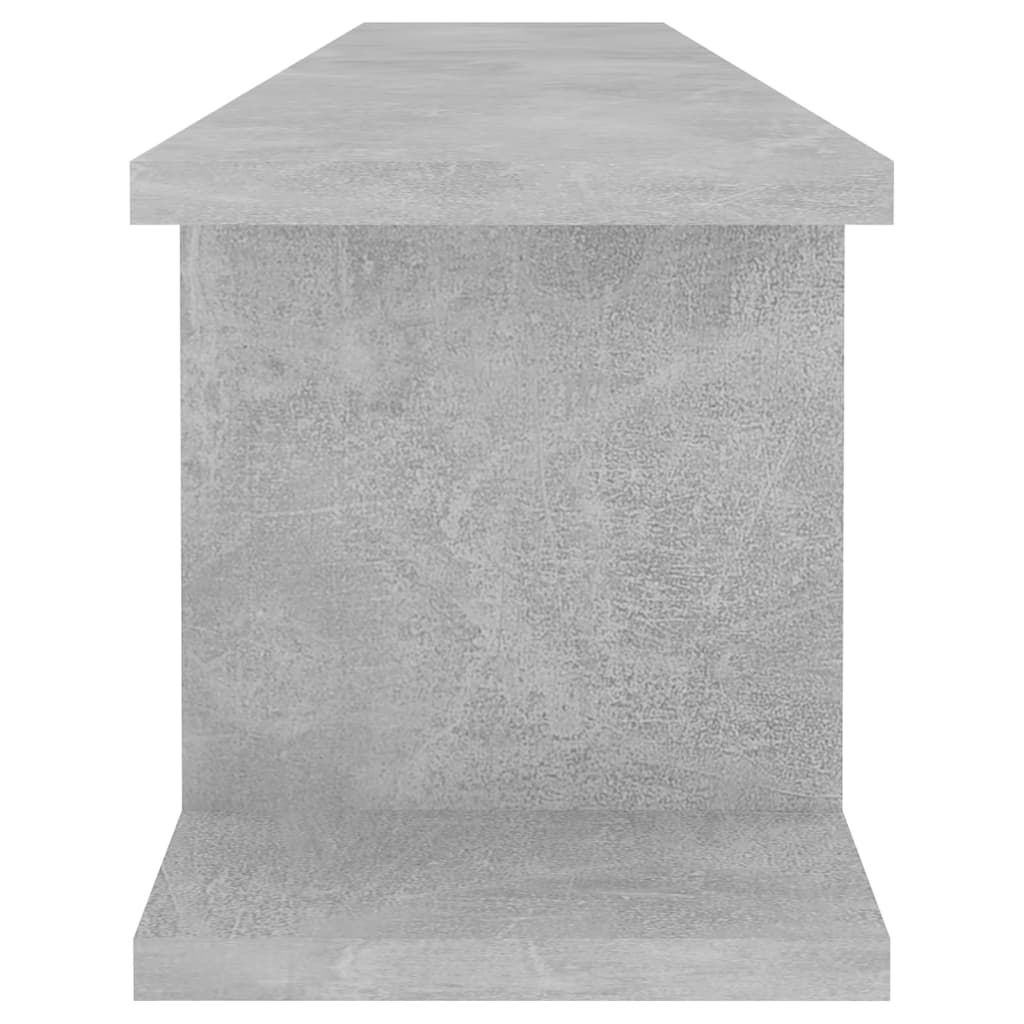 Rafturi de perete, 2 buc., gri beton, 105x18x20 cm, PAL