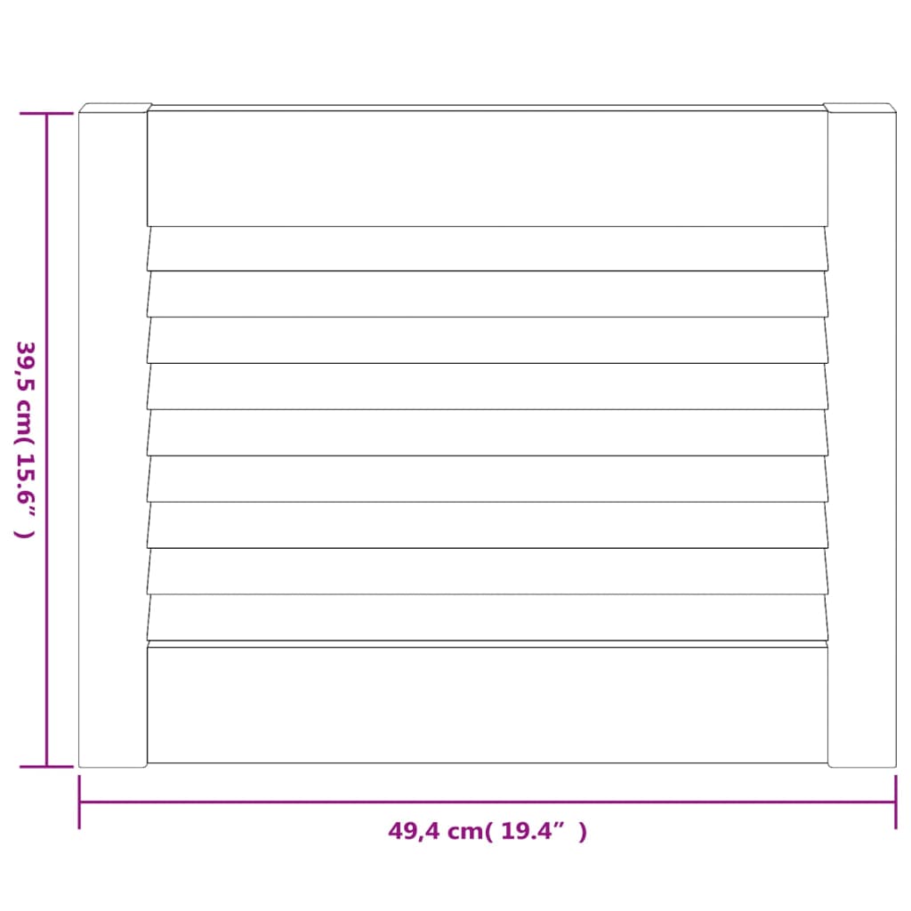 Ușă de dulap cu design lambriu, 39,5x49,4 cm, lemn masiv de pin