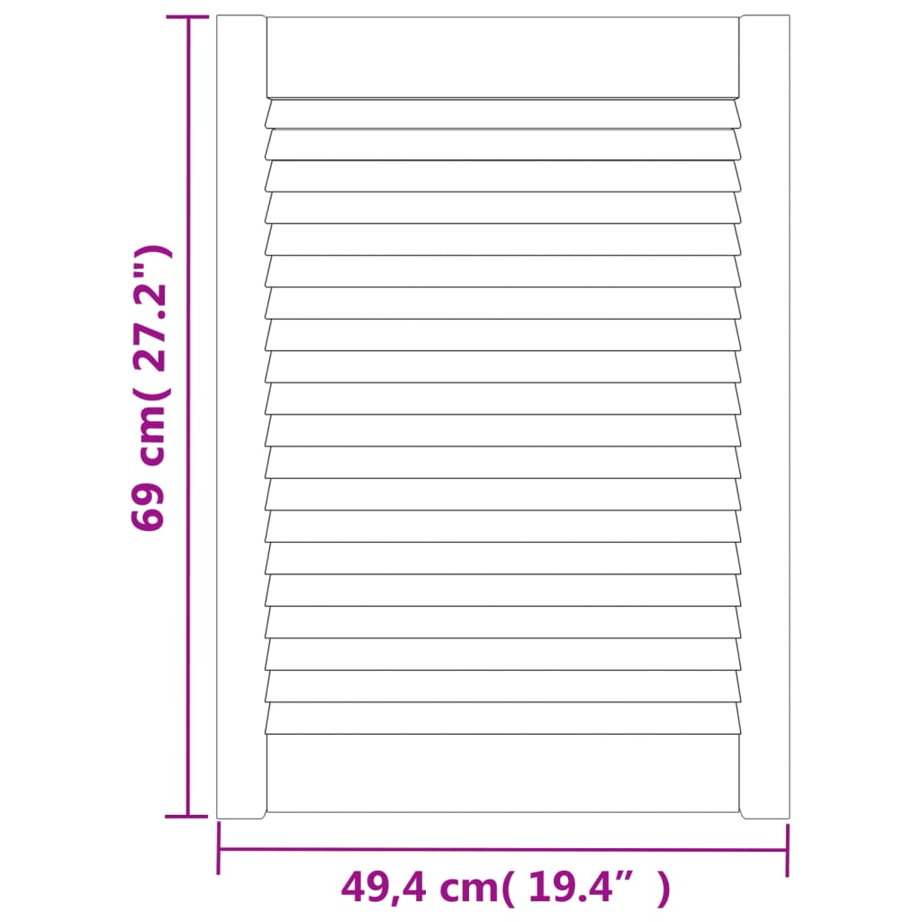 Uși de dulap design lambriu, 2 buc., 69x49,4 cm, lemn masiv pin