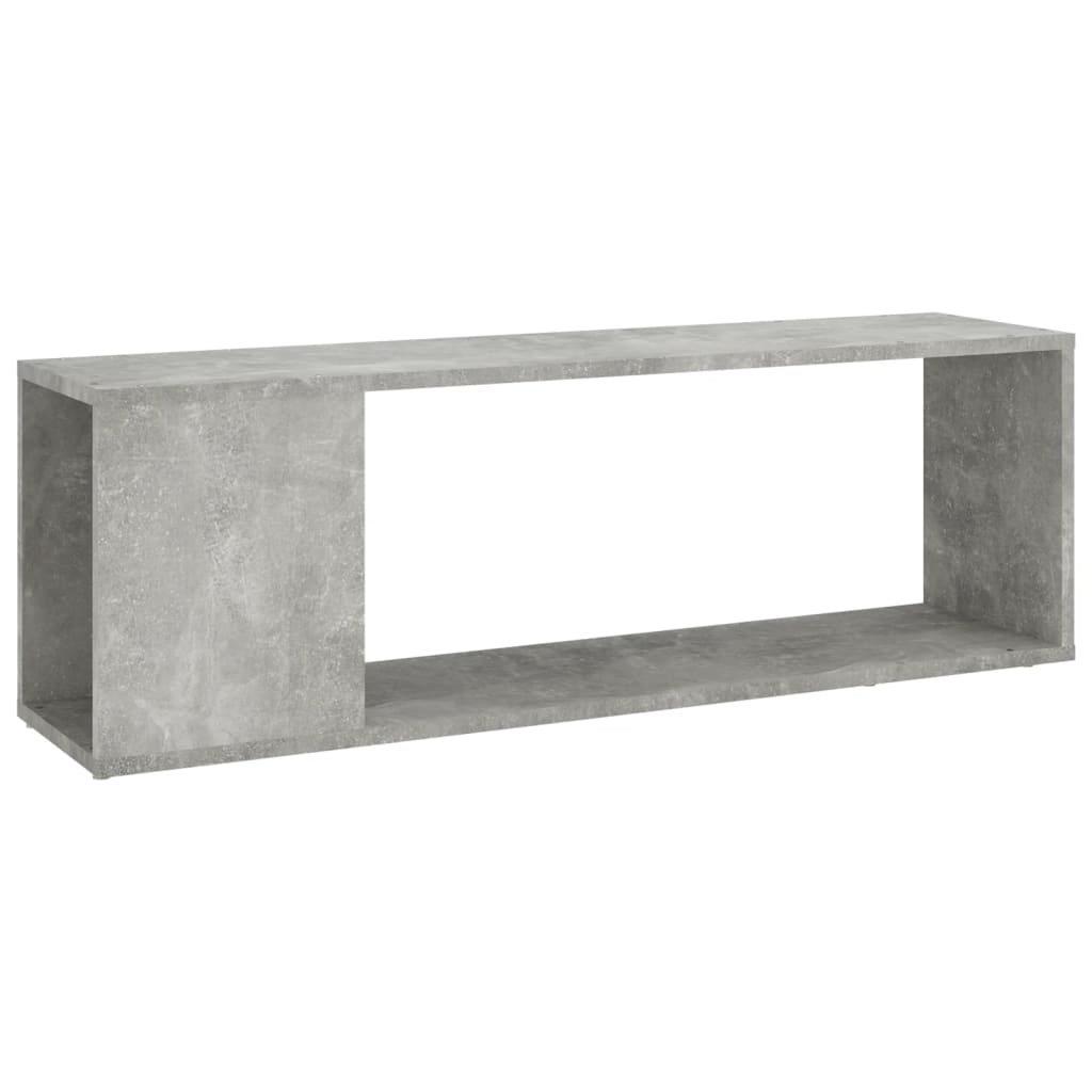 Comodă TV, gri beton, 100x24x32 cm, lemn prelucrat