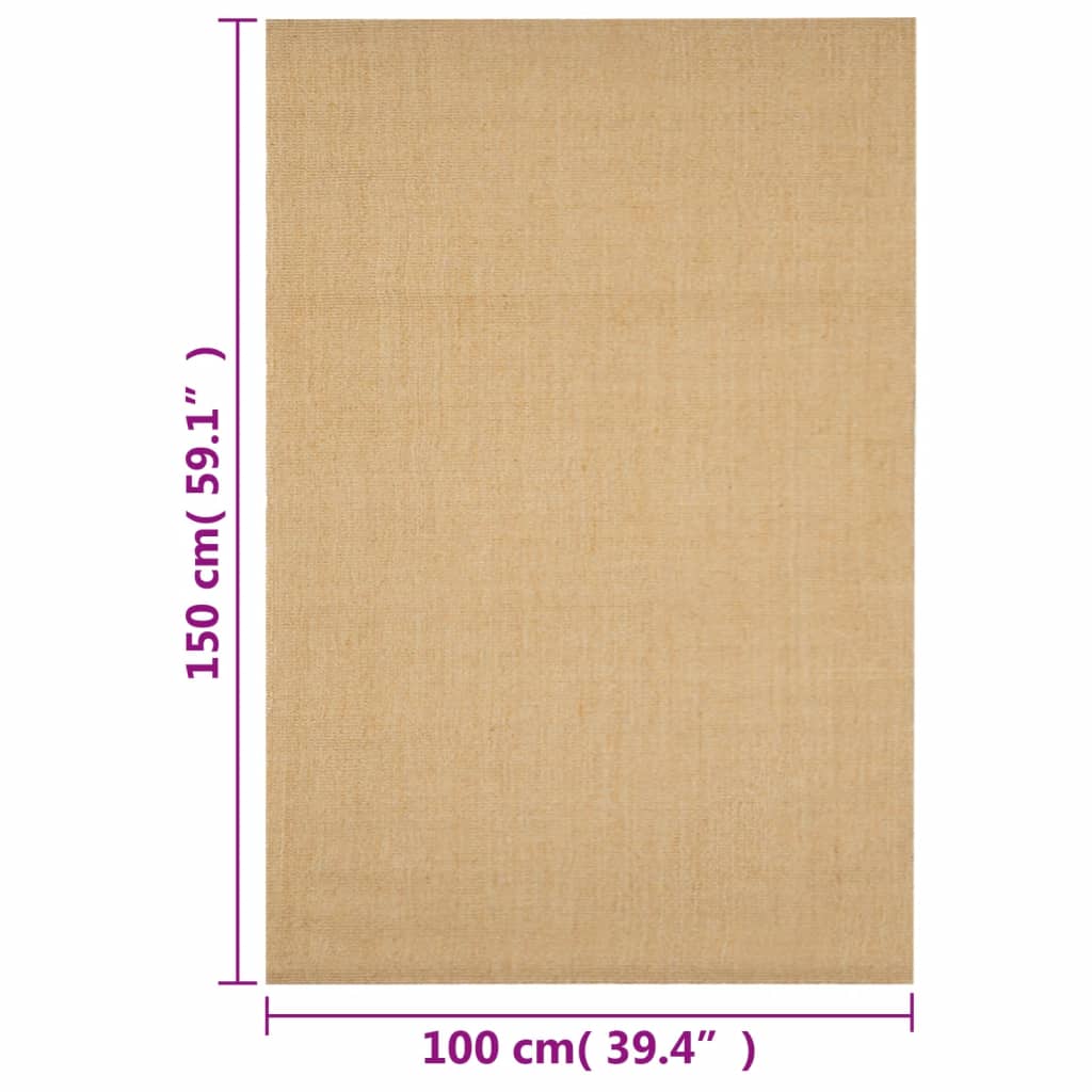 Covor din sisal, natural, 100x150 cm