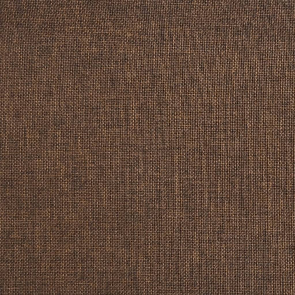 Scaun de bucătărie pivotant, maro, material textil