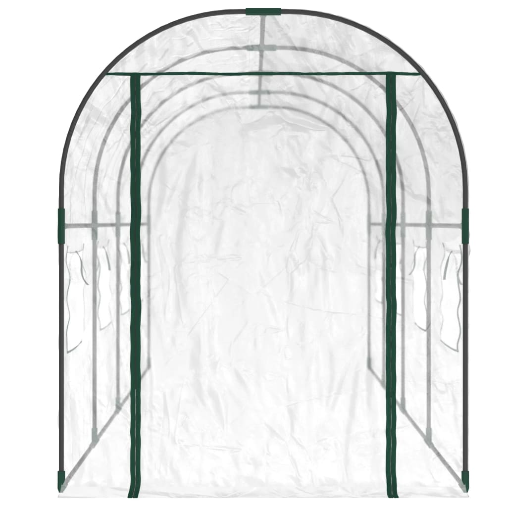 Seră transparentă 160x400x190 cm PVC/oțel vopsit electrostatic