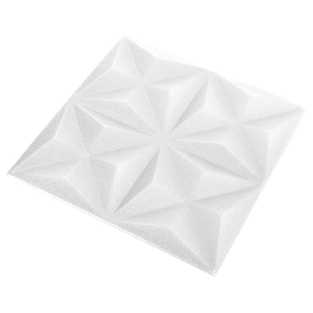 Panouri de perete 3D 12 buc. alb 50x50 cm model origami 3 m²