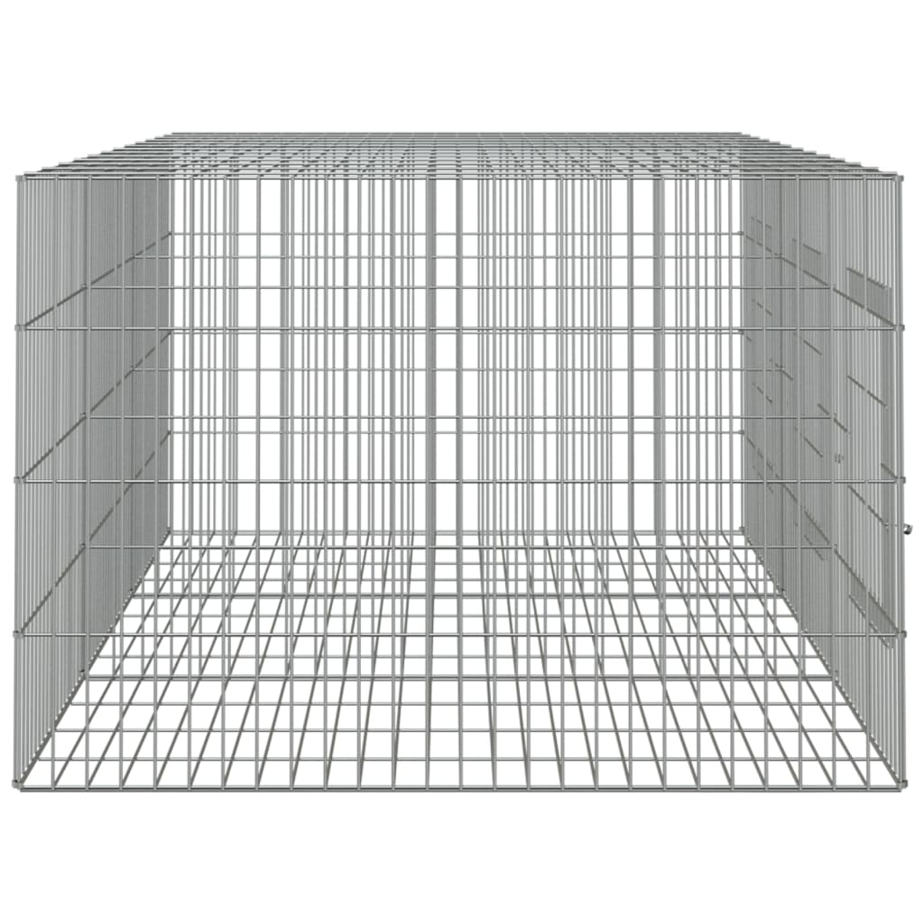 Cușcă pentru iepuri, 3 panouri, 163x79x54 cm, fier galvanizat