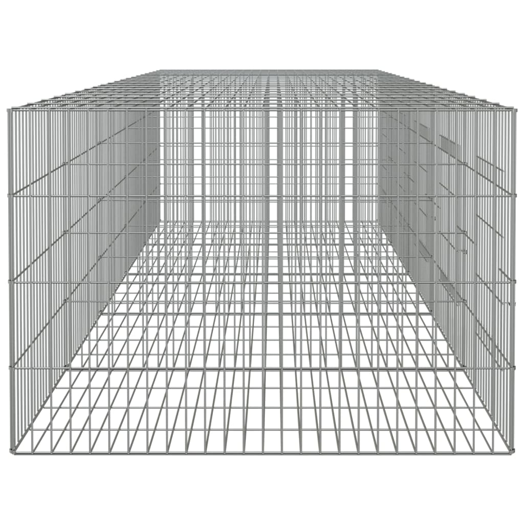 Cușcă pentru iepuri, 5 panouri, 217x79x54 cm, fier galvanizat