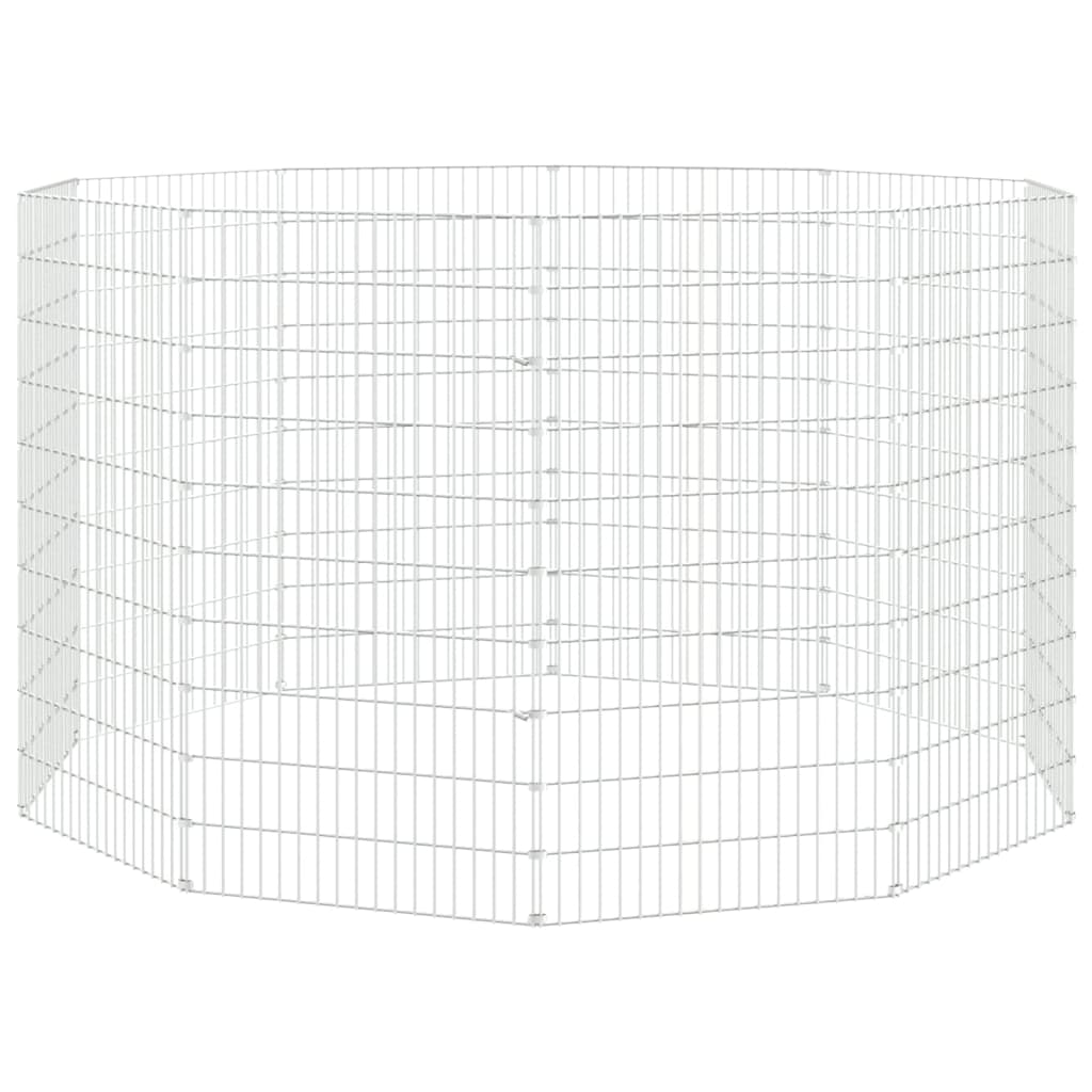 Adăpost pentru animale cu 10 panouri, 54x100 cm fier galvanizat