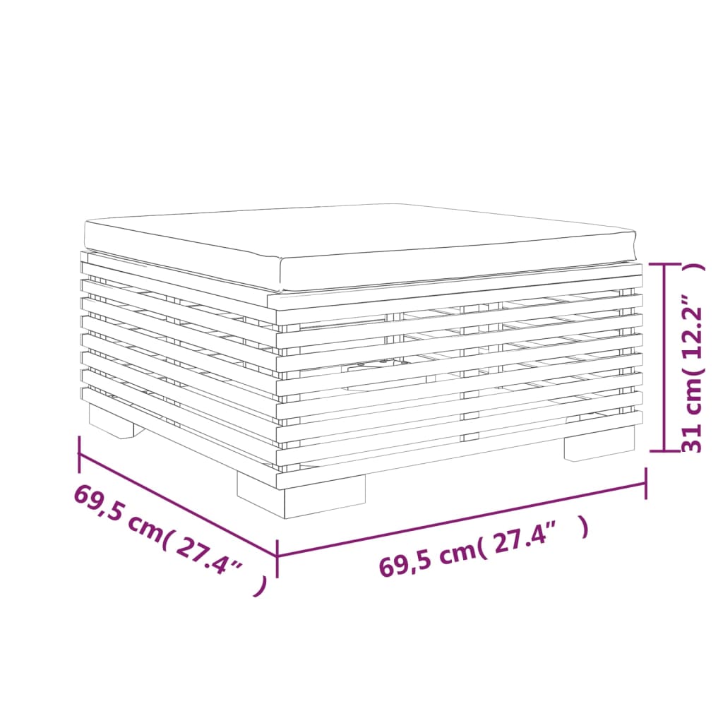 Set mobilier de grădină, 2 piese, lemn masiv de tec