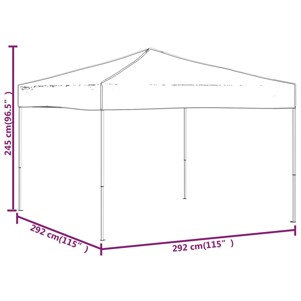 Cort pliabil pentru petrecere, albastru, 3x3 m