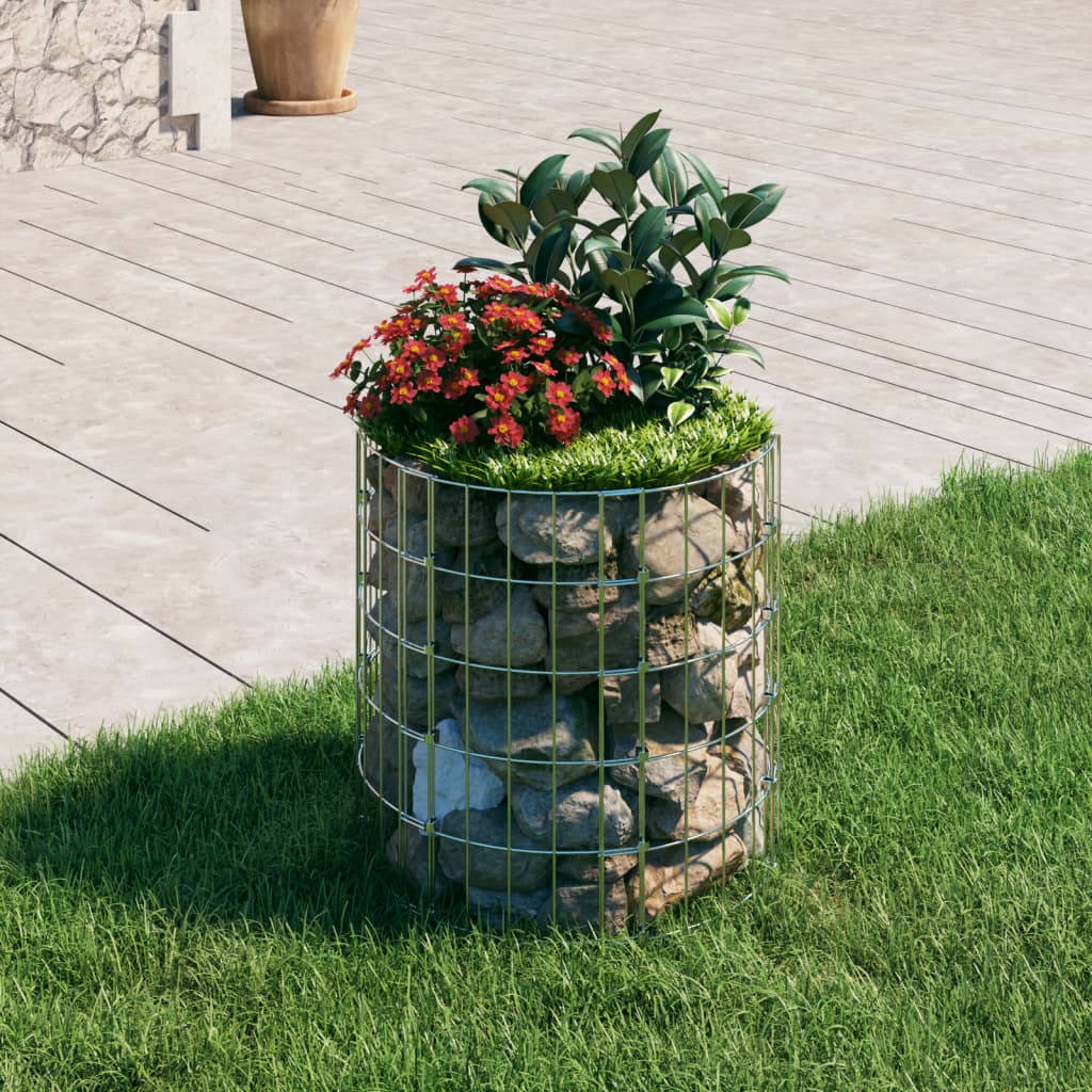 Stâlp de gabion, Ø50x50 cm, oțel galvanizat, circular