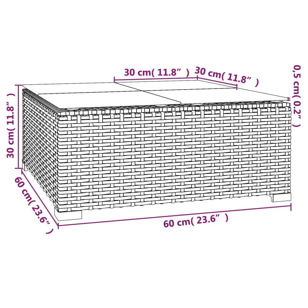 Set mobilier de grădină cu perne, 7 piese, maro, poliratan