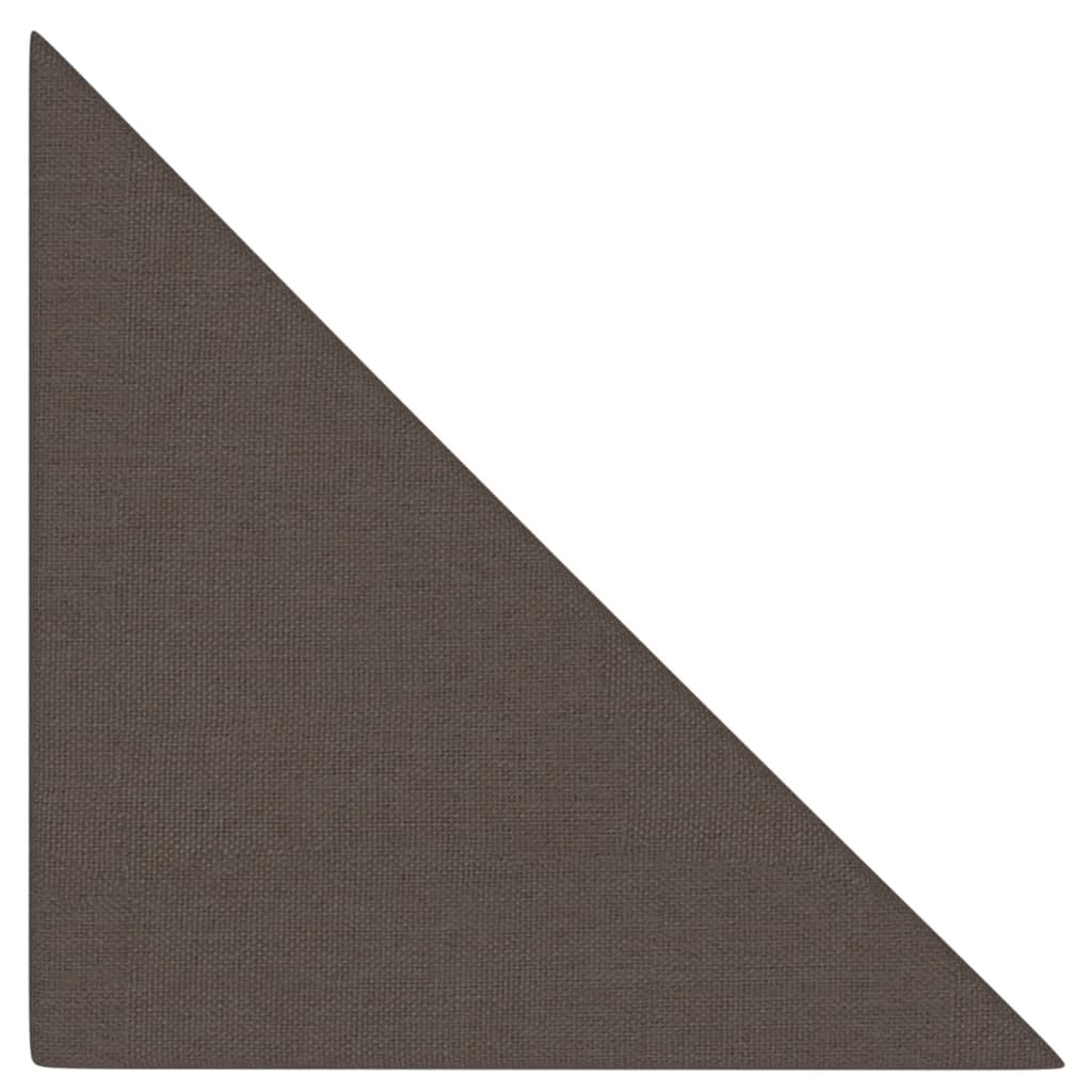 Panouri de perete, 12 buc., gri taupe, 30x30cm, textil, 0,54 m²