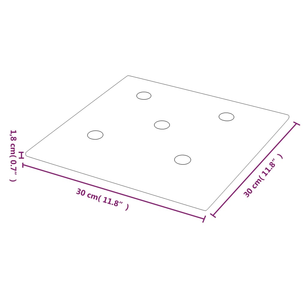 Panouri perete 12 buc. crem, 30x30 cm piele ecologică, 1,08 m²