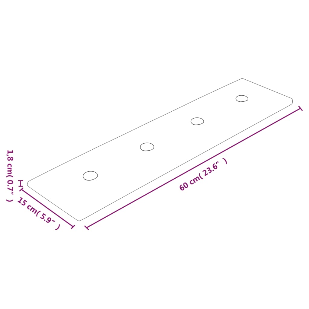 Panouri perete 12 buc. gri 60x15 cm, piele ecologică, 1,08 m²