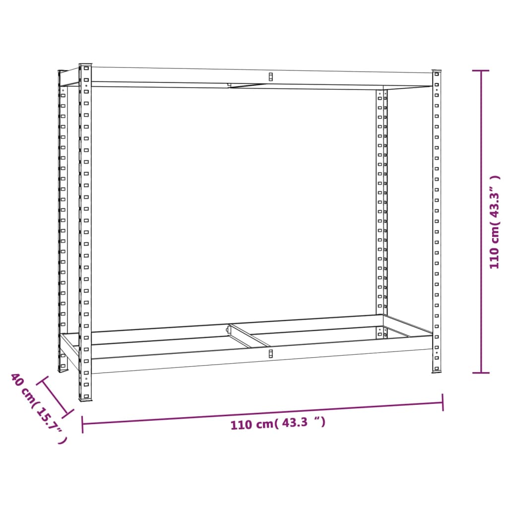 Raft pentru anvelope cu 2 niveluri argintiu 110x40x110 cm oțel