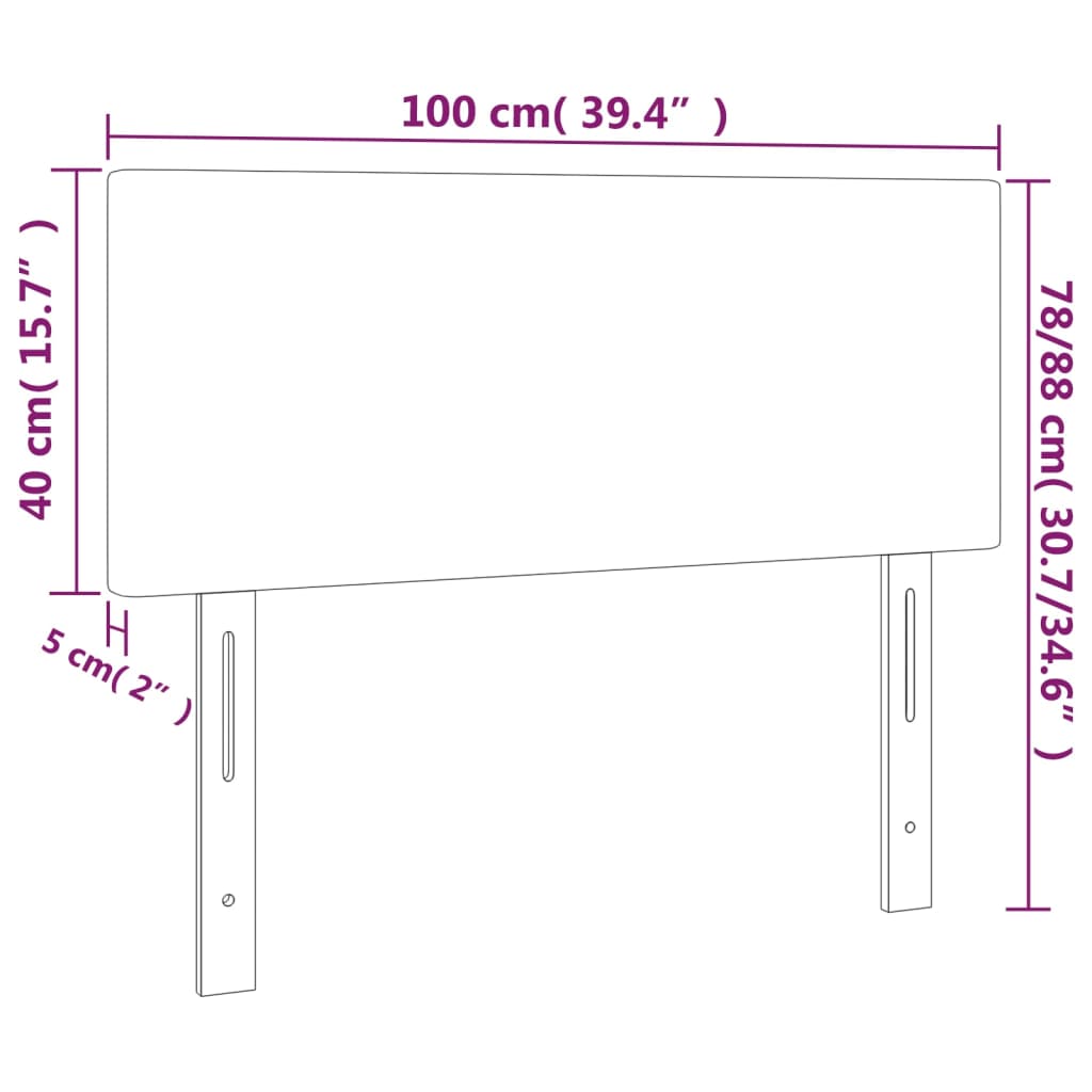 Tăblie de pat, negru, 100x5x78/88 cm, piele ecologică