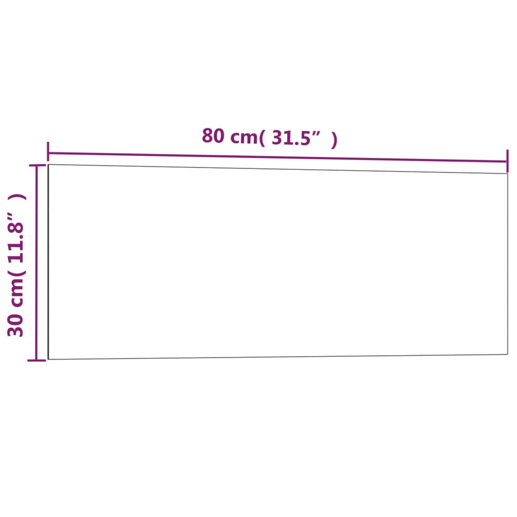 Tablă magnetică de perete neagră 80x30 cm, sticlă securizată