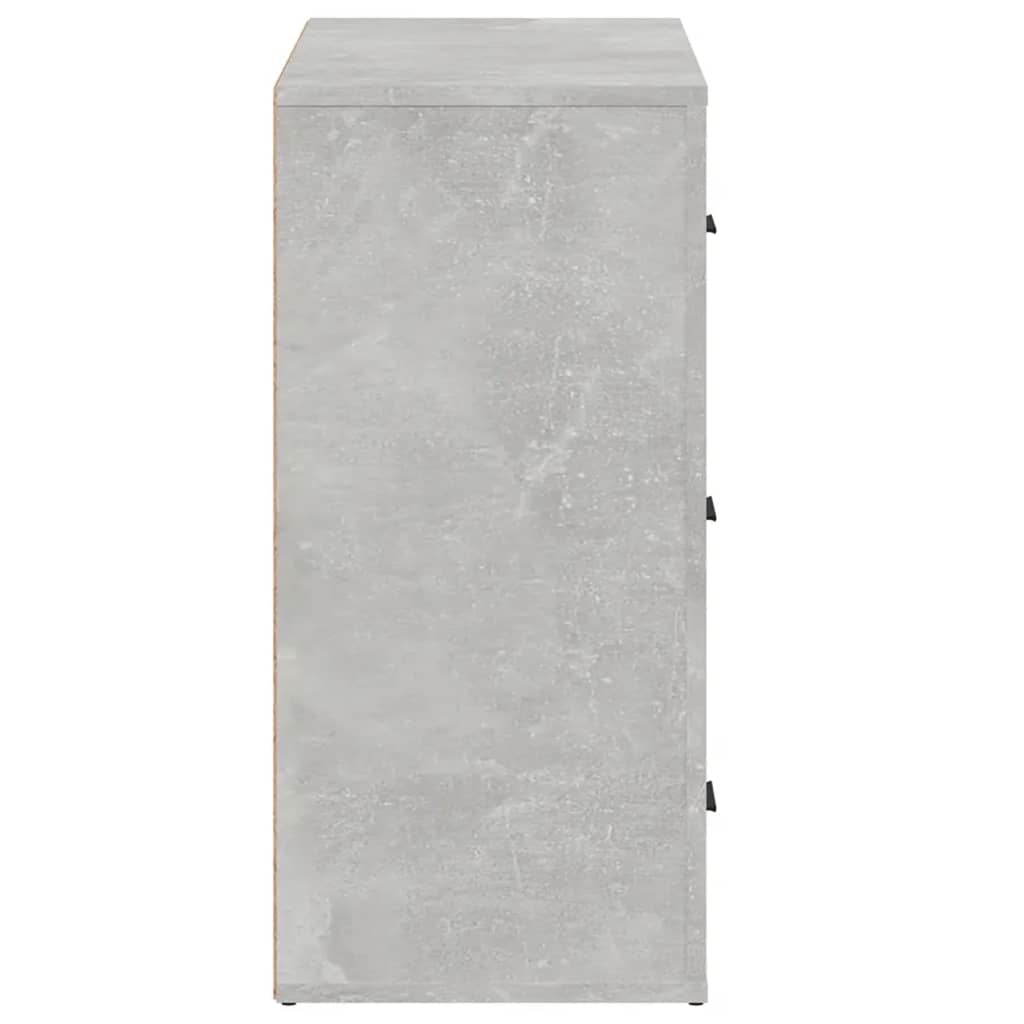 Dulap, gri beton, 80x33x70 cm, lemn preluc