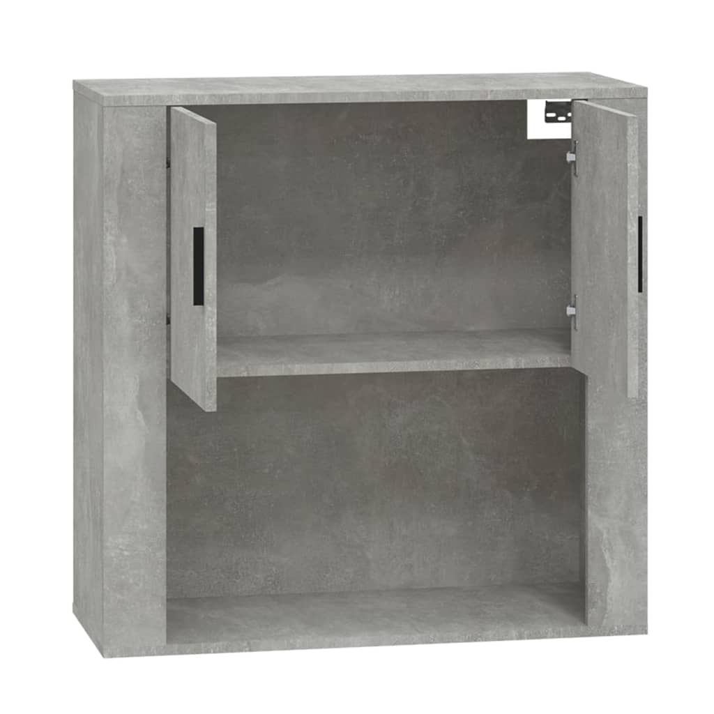 Dulap de perete, gri beton, 80x33x80 cm, lemn prelucrat