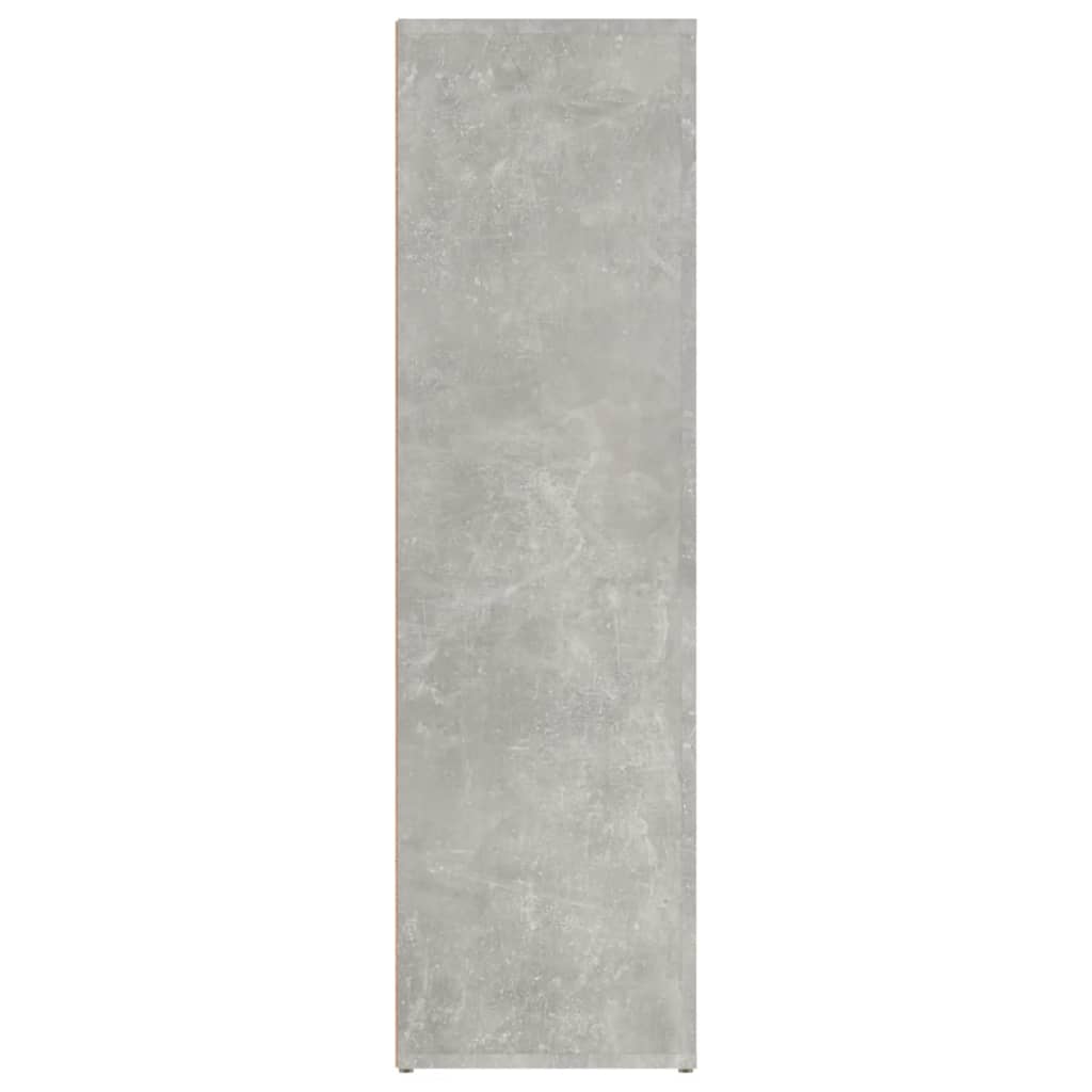 Servantă, gri beton, 80x30x106 cm, lemn compozit