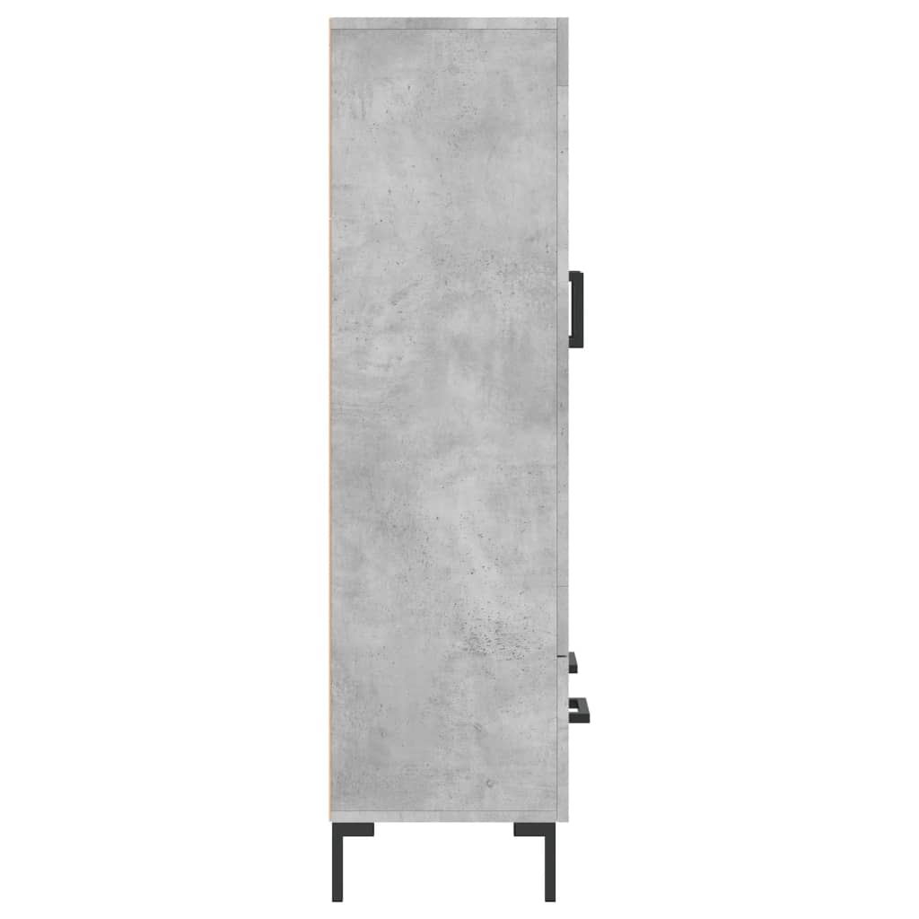 Dulap înalt, gri beton, 69,5x31x115 cm, lemn prelucrat