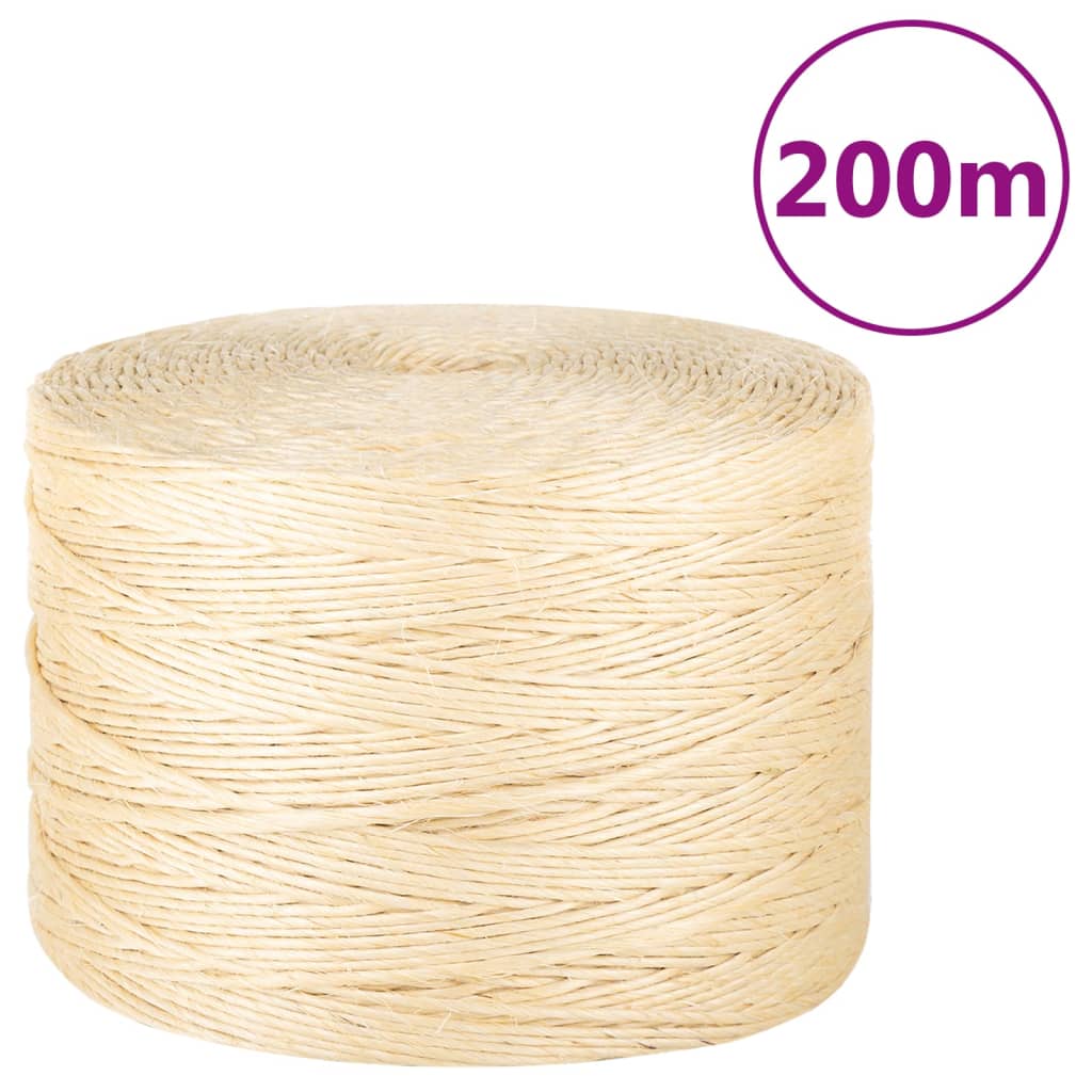 Frânghie, 200 m, sisal 100%, 3 mm