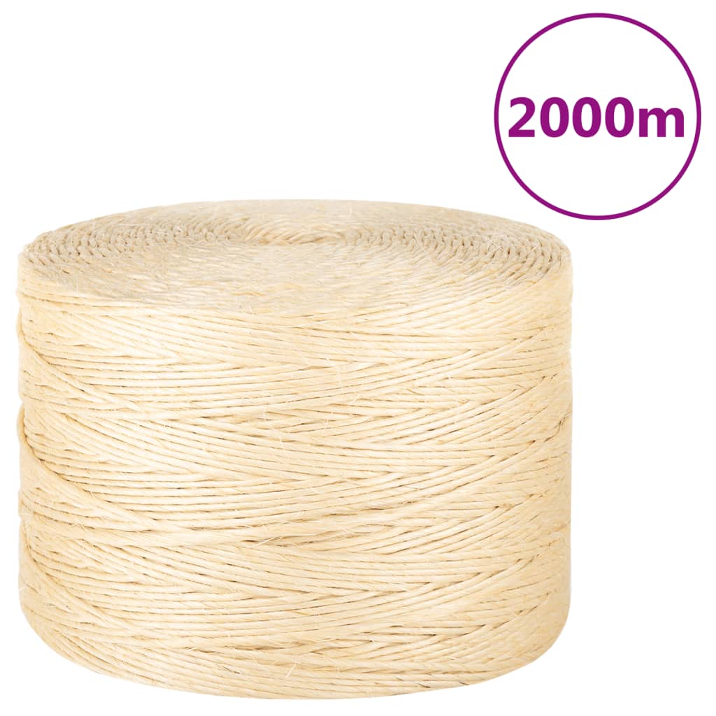 Frânghie, 2000 m, sisal 100%, 3 mm