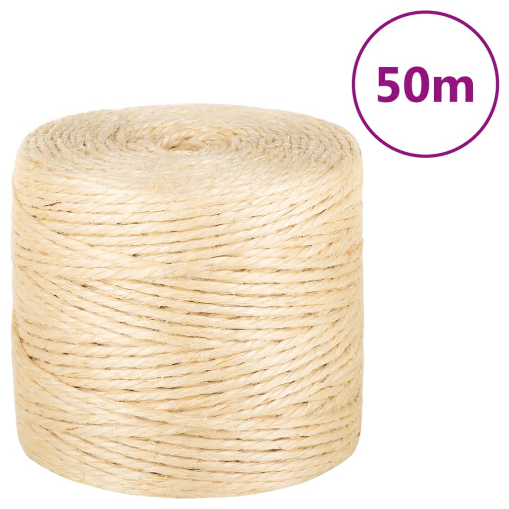 Frânghie, 50 m, sisal 100%, 4 mm