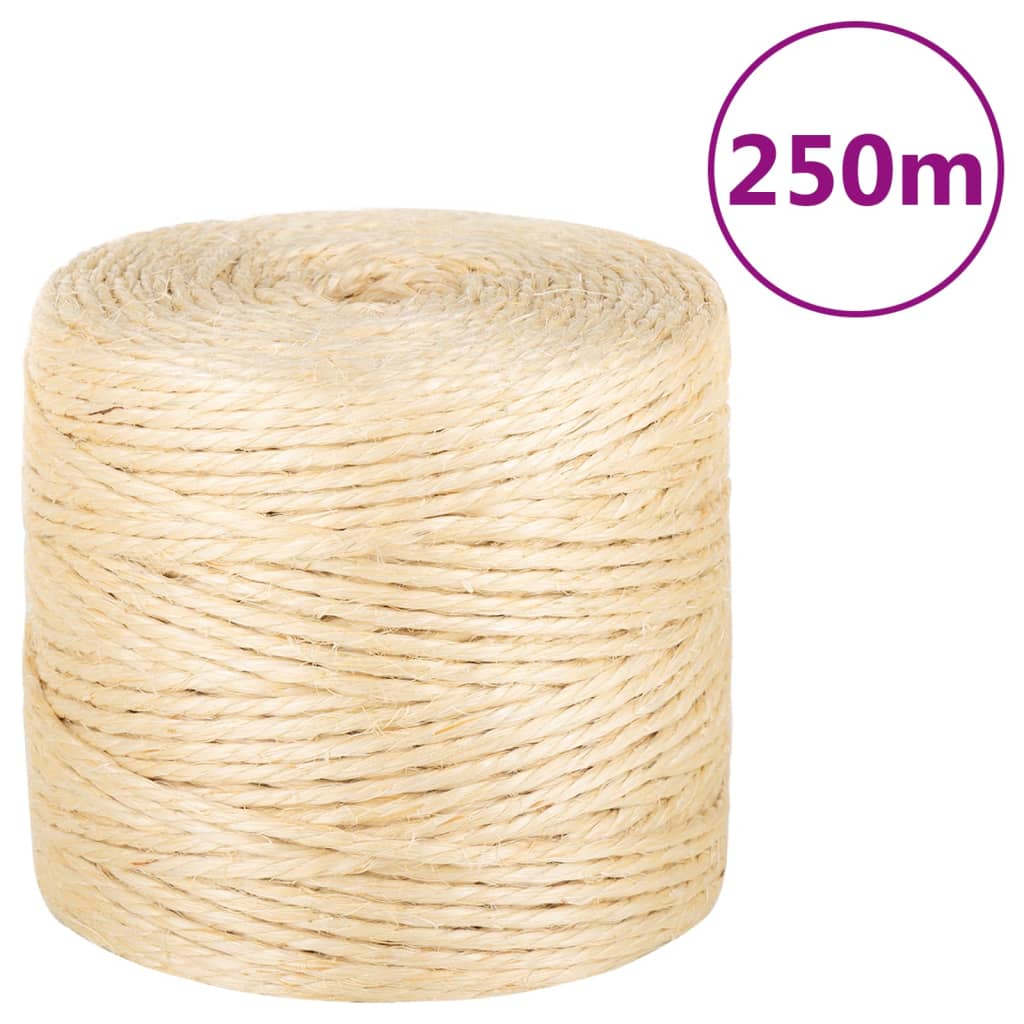 Frânghie, 250 m, sisal 100%, 4 mm