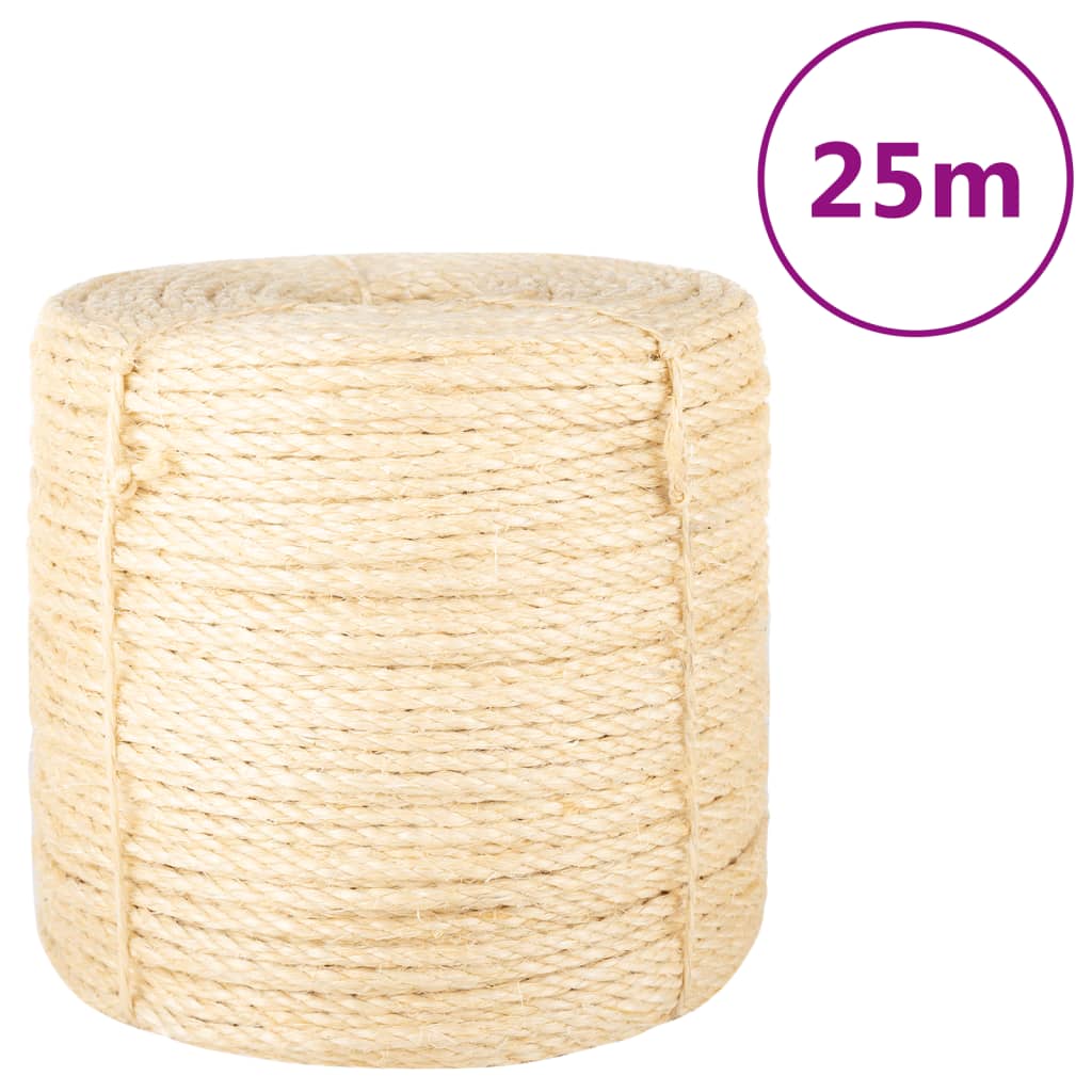 Frânghie, 25 m, sisal 100%, 6 mm