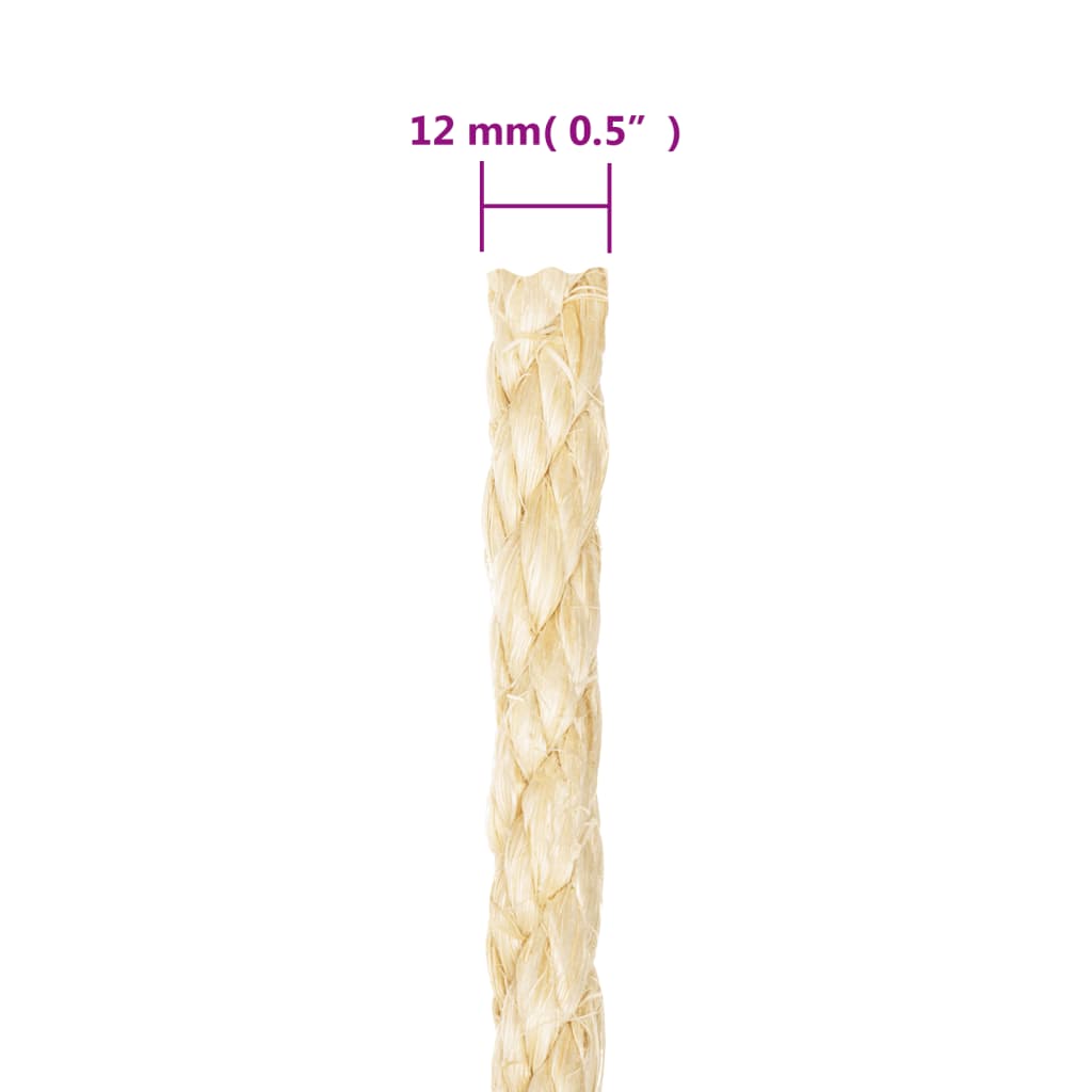 Frânghie, 25 m, sisal 100%, 12 mm